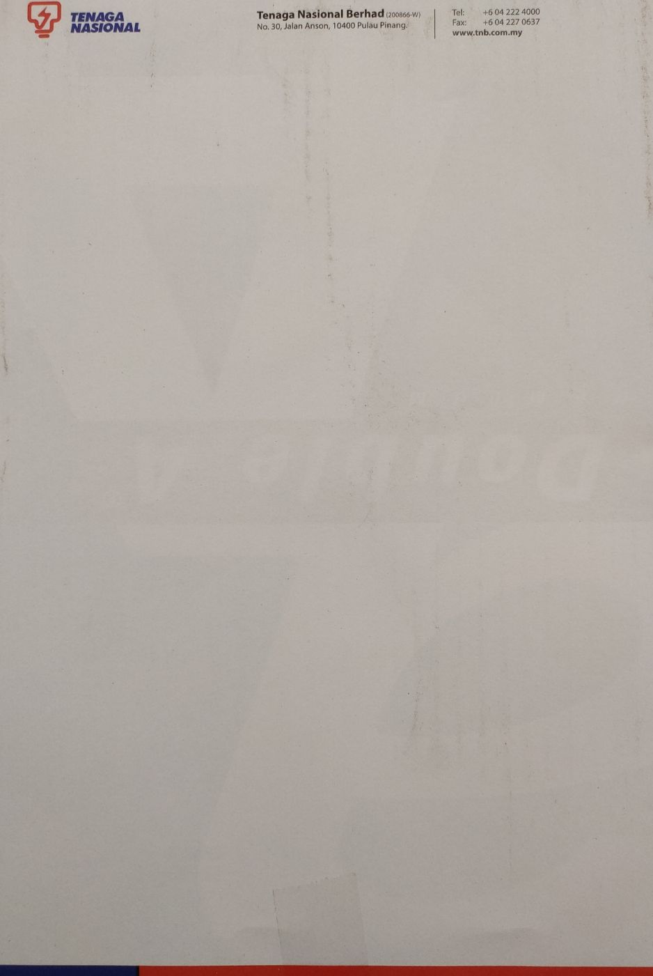 Letterhead Kertas Letterhead Putih