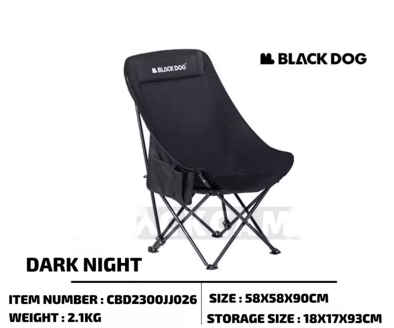 Blackdog Foldable Moon Chair High Back Low Back Camping Chair Kerusi Lipat Kerusi Healing