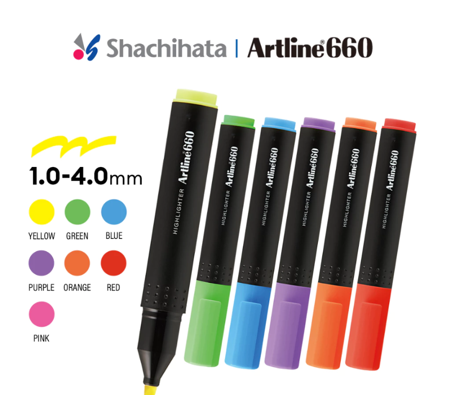 Artline 660 Highlighter / ALL COLOUR