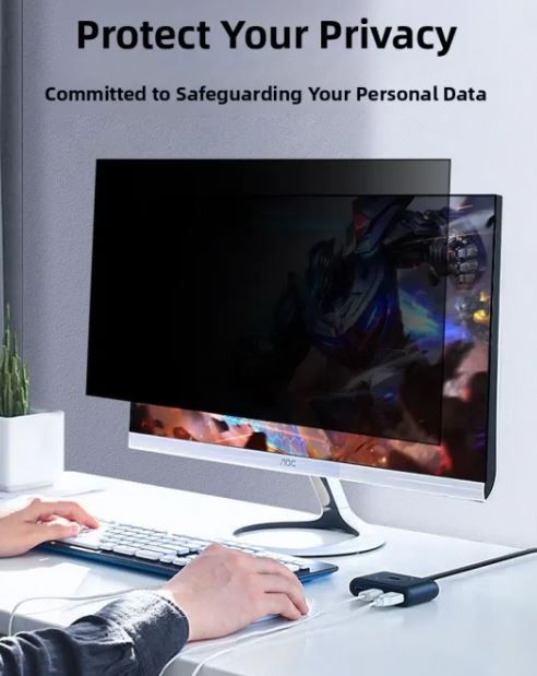 PRIVACY SCREEN FILTER FOR DESKTOP 24INCH COMPUTER MONITOR ANTI SURVEILLANCE PREVENTION SCREEN GUARD FILM
