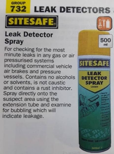 Leak detector spray - sitesafe 500ml