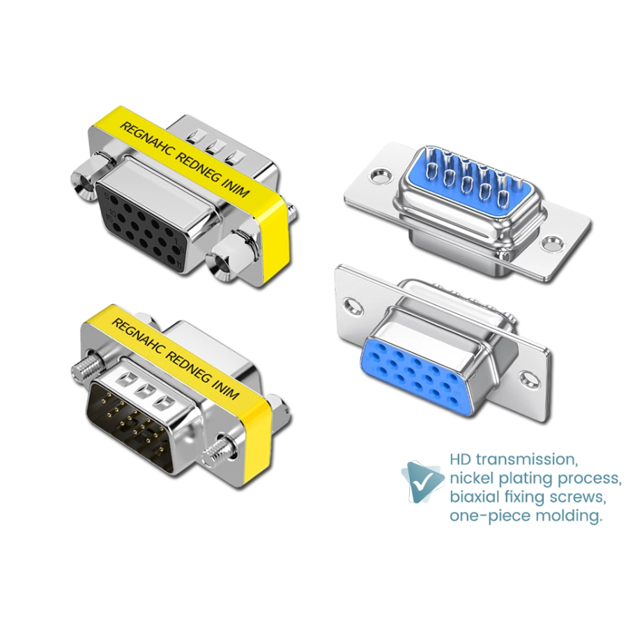 STPLUS 15 PIN VGA SERIAL MALE FEMALE GENDER CHANGER COUPLER DB15 ADAPTER