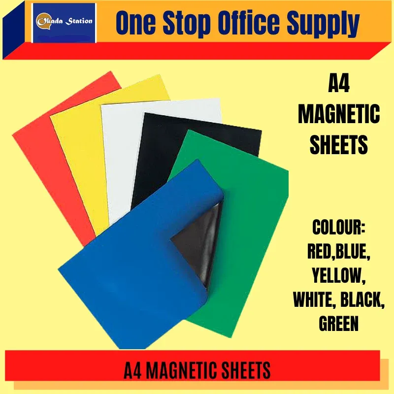 A4 MAGNETIC SHEETS -ALL COLOUR / MAGNETIC SHEET / MAGNET KEPING / A4
