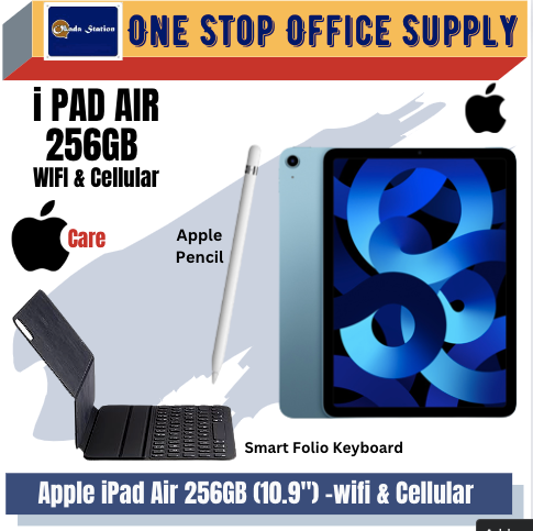 APPLE APLLE i PAD AIR 256GB -WIFI + CELLULAR -10.9" / I PAD AIR / APPLE PENCIL / KEYBOARD / APPLE CARE