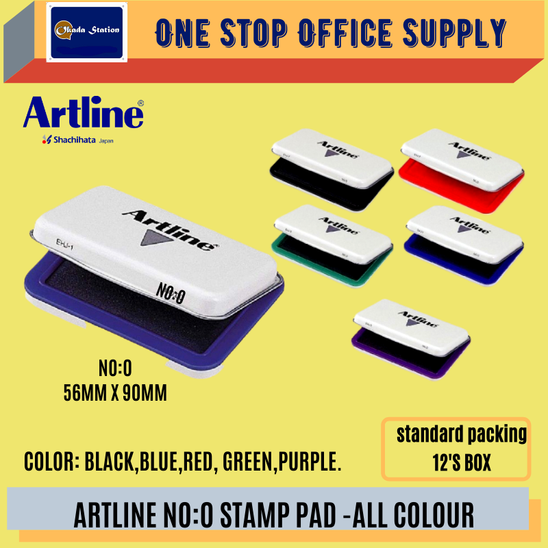 ARTLINE / STAMP PAD / NO: 0 / 56MM X 90MM/ ARTLINE STAMP PAD / PAD / ALL COLOUR