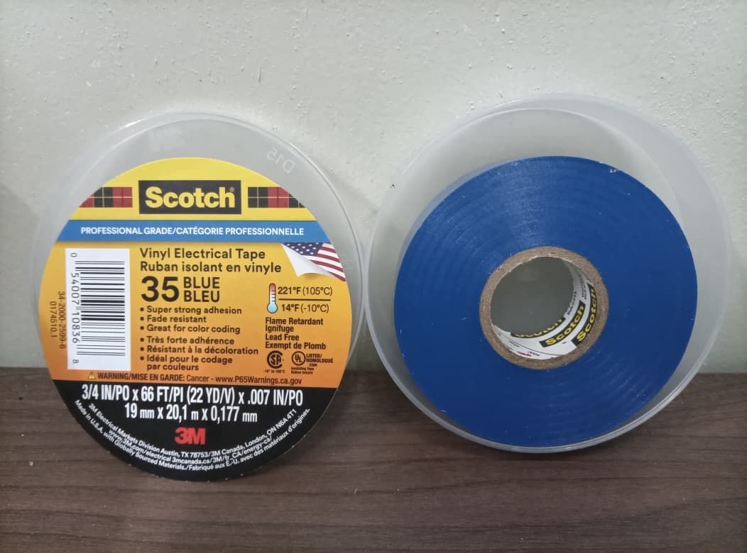 3M SCOTCH 35 BLUE VINYL ELECTRICAL TAPE 19MM X 20.1M