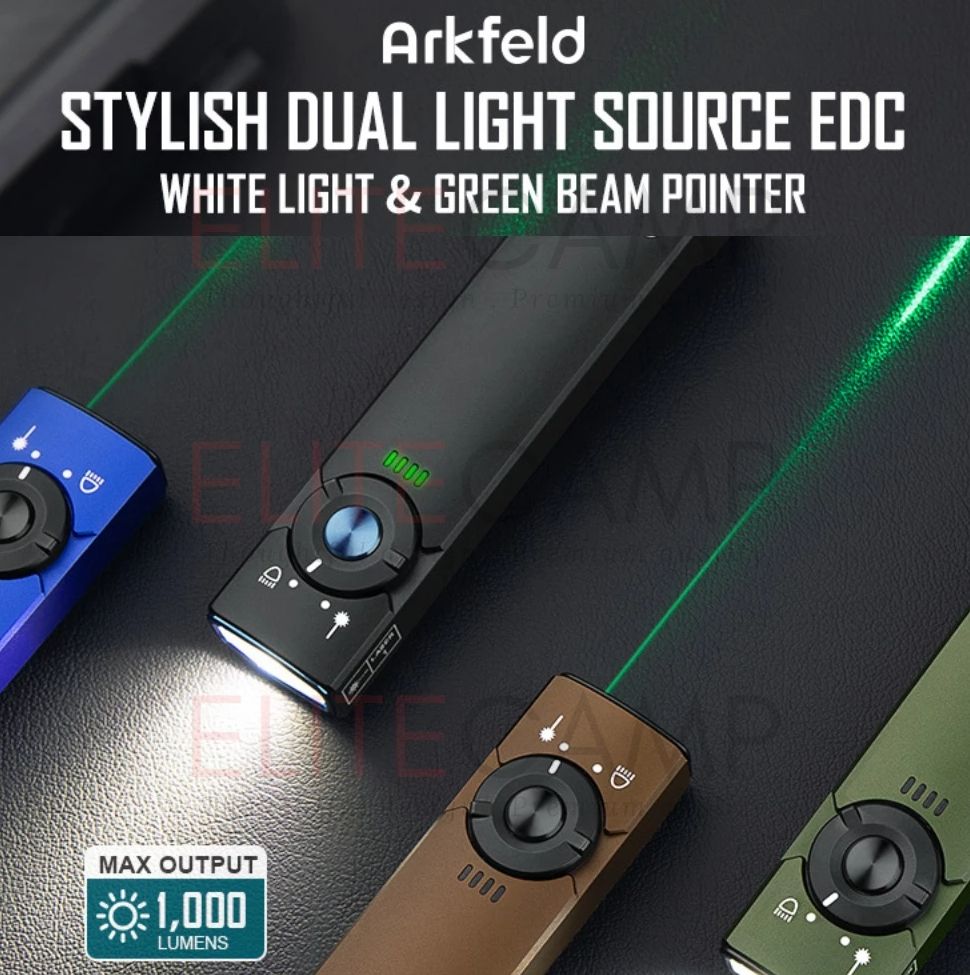 Olight Arkfeld Green Laser & White Light Dual Slim Flashlight Waterproof