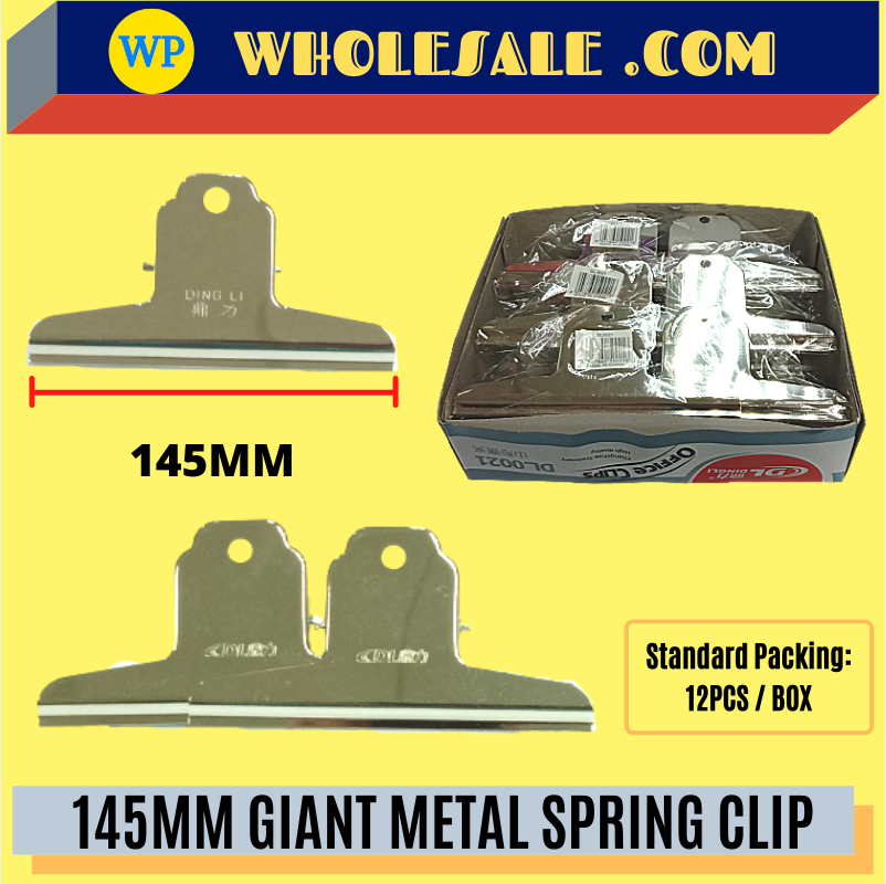 SPRING CLIP / CLIP / METAL / GIANT / 145MM / METAL CLIP / GIANT CLIP / BULLDOG CLIP / BINDER CLAMPS CLIPS