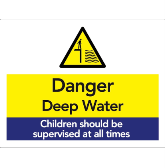 SIGNAGE SET ON DEEP WATER & SAFETY BOUY