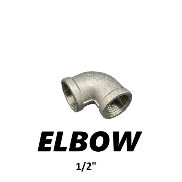 SS304 Stainless Steel Pipe Fitting Equal Elbow 1/2"