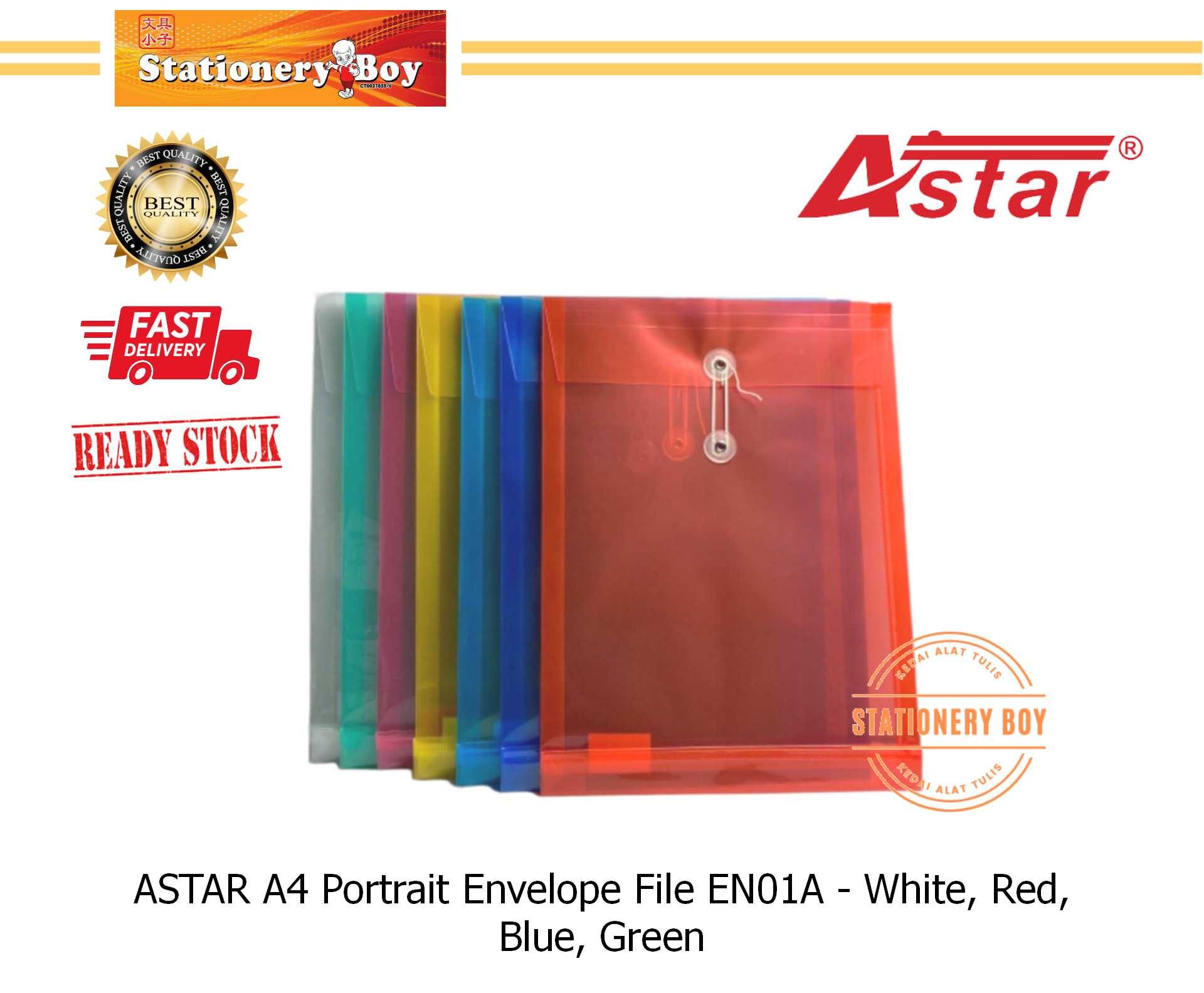 ASTAR Envelope File Portrait EN10A / Fail - White, Red, Blue, Green