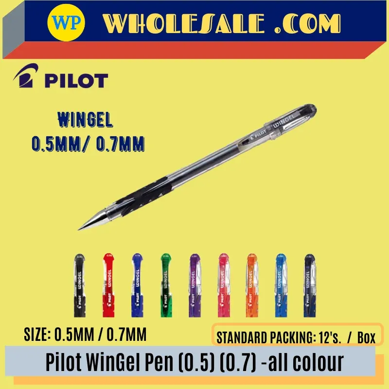 PILOT 0.7 WINGEL GEL PEN- ALL COLOUR / Pilot / Wingel Pen / Pilot Wingel Gel Pen / Pilot 0.7mm / Pilot Pen / Pilot Wingel 0.7 Gel Pen #black #blue #red