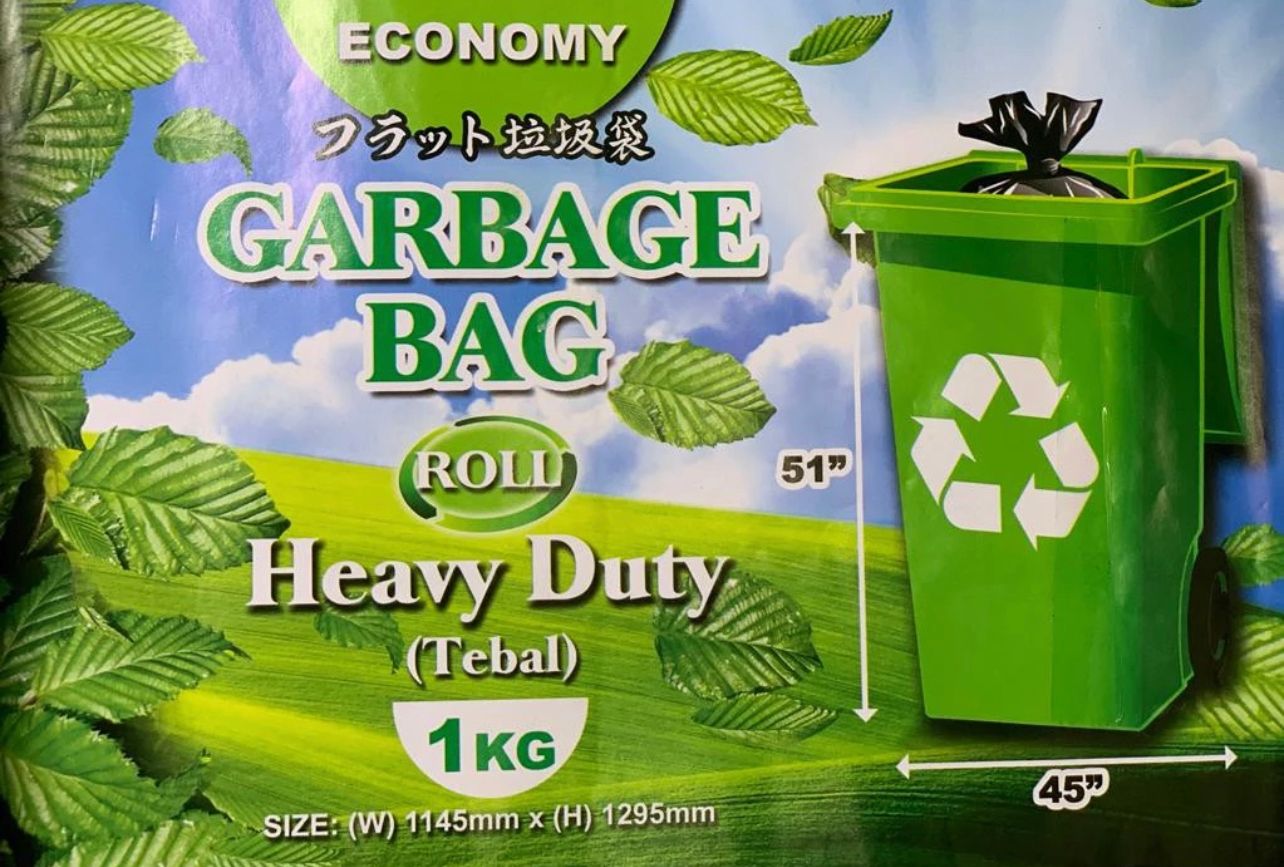 Heavy duty Garbag plastik sampah Heavy Duty 45”x51” Extra Big Garbage Bag (1KG)