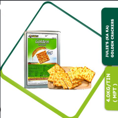 JULIE'S TIN BISCUITS GOLDEN CRACKERS 4KG