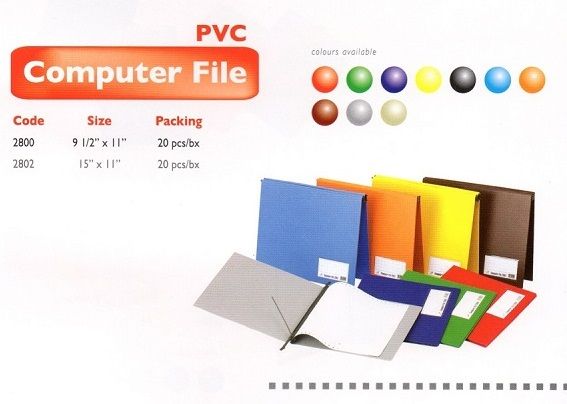 A4 PVC COMPUTER FILE 9.5 x 11 / Computer File / PVC Computer File / A4 / 9.5 x 11