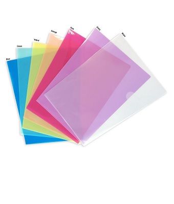 PP L SHAPE FILE A4 / DOCUMENT HOLDER / CLEAR FOLDER / COLOUR FOLDER FILE / COLOUR L SHAPE RTSB (COLOUR) WHITE, YELLOW, PINK, BLUE,GREEN