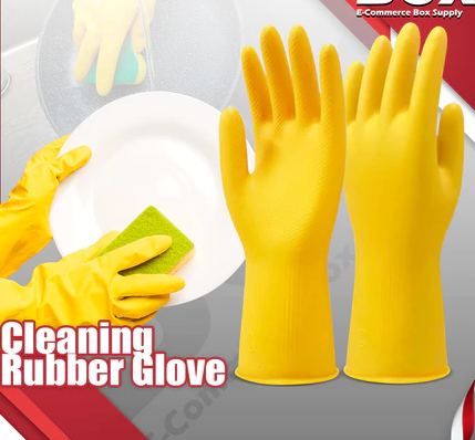 Rubber Glove Yellow Cleaning Glove