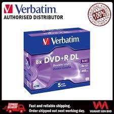 Verbatim DVD+R 8X DL 8.5GB 43541 (5pcs Jewel)
