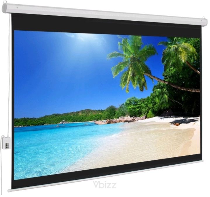 OCHA MEKI (5'x5' - 8 'x 8')Motorized Projector Screen - Matte White