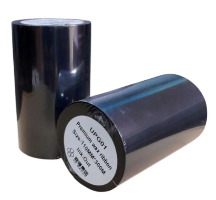 *110mm x 300m Barcode Ribbon Thermal Transfer Ribbon Wax Resin WAX RIBBON FACE OUT 110x300
