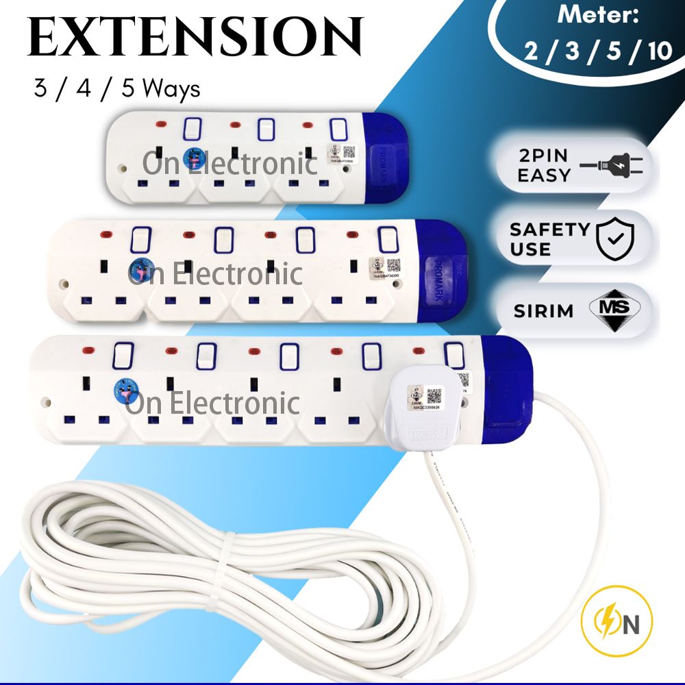 QP Extention Plug 4 Gang 10m