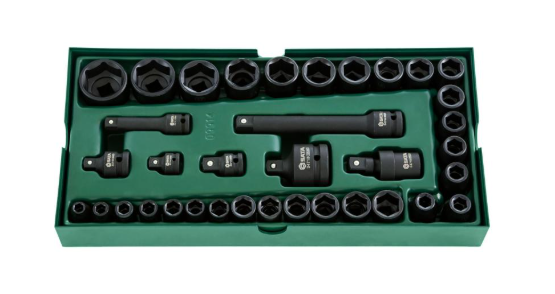Sata 36PC 3/8”+1/2”DR IMPACT SOCKET SET (METRIC)