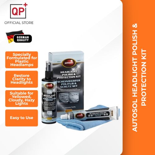 AUTOSOL HEADLIGHT POLISH & PROTECTION KIT PENGILAT LAMPU KERETA [MADE IN GERMANY] l PENGILAT l 抛光剂-