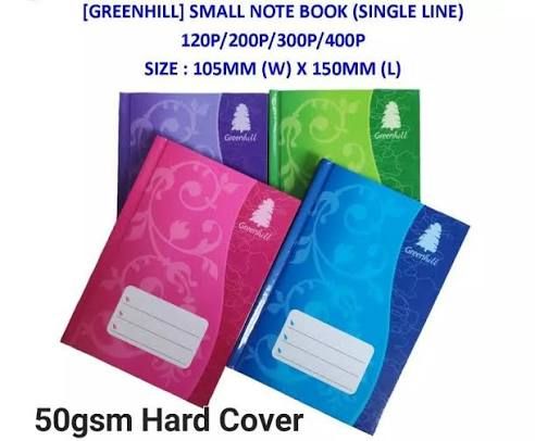 A6 GREENHILL LOG BOOK 400 PAGES