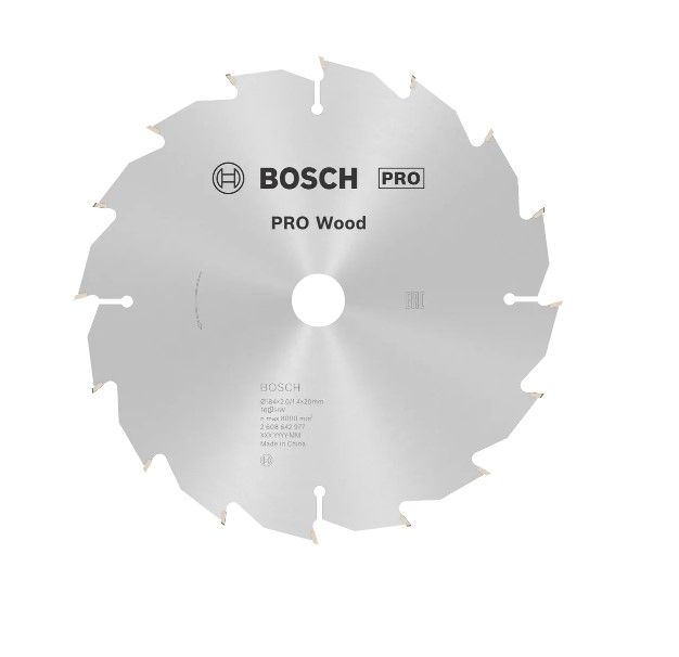 BOSCH PRO WOOD CORDLESS CIRCULAR SAW BLADE, 184 X 1.6 X 20 MM, T24 (2608837702)