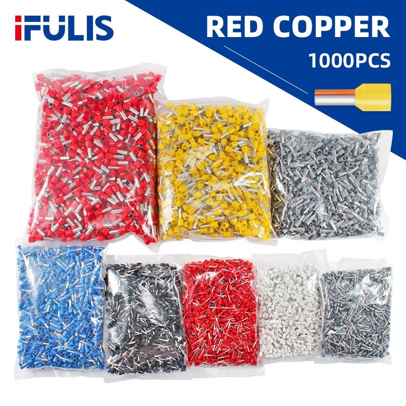 1000PCS VE European Terminal Pin Terminals Tube Type Wiring Connector
