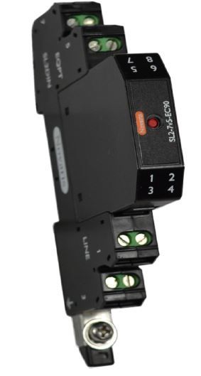 Signal Surge Protector, 7.5VDC, 500mA, 20kA, Indicator, 1 Pair with isolated earth c/w Base and alarm SL2-7V5-EC90