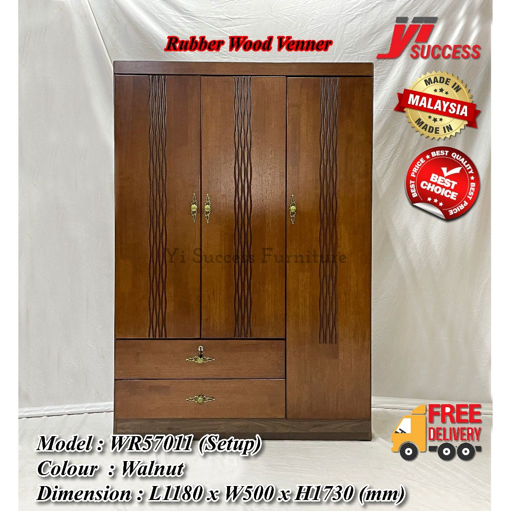 OEM Vintage 3 Door Wardrobe With 2 Drawer