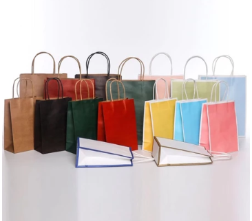 Paper Bag Plain Colour Kraft Paper Bag (with logo or wording)