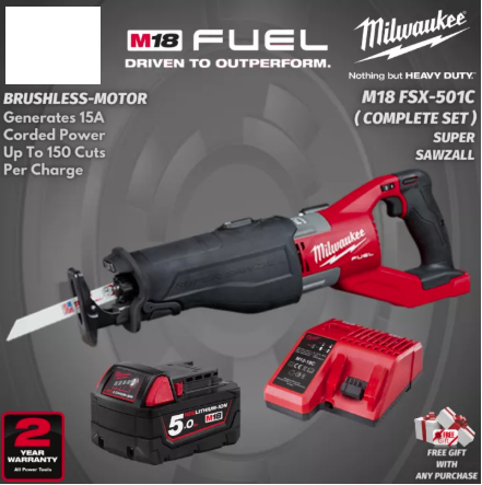 MILWAUKEE M18 FSX Fuel Super Sawzall / Brushless Motor / Reciprocating Saw - Complete Set