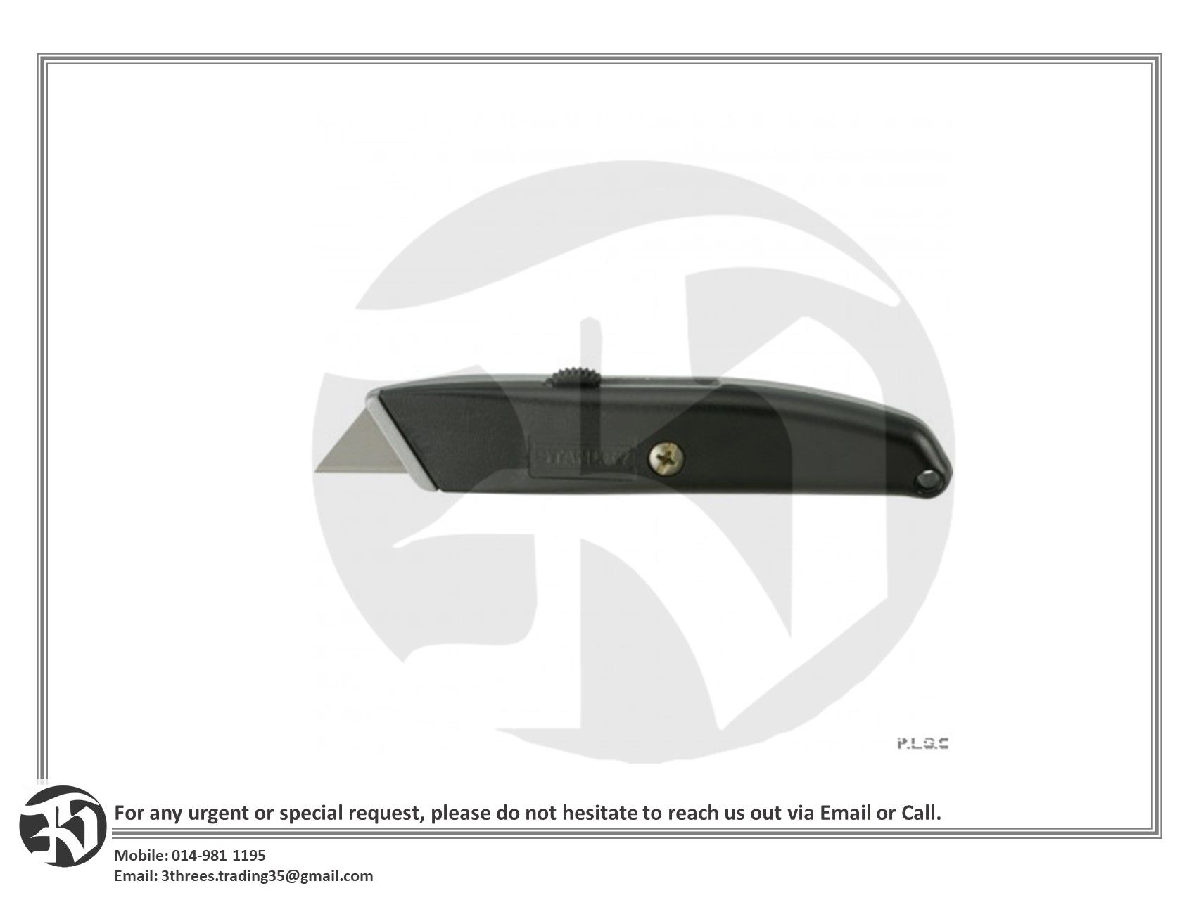 Stanley Plastic Retractable Utility Knife 156mm