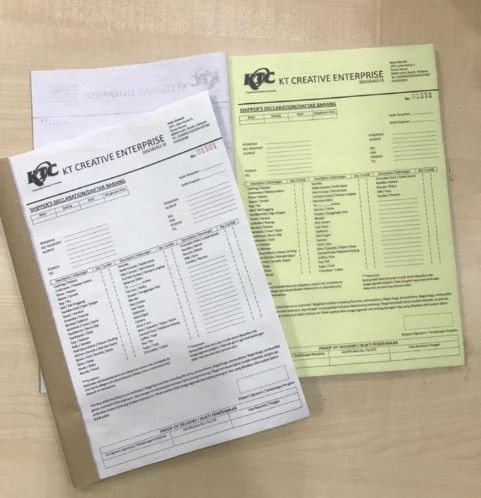Notis bill A4 2ply x 50set, NCR carbonise , 2 colour ( Red & Blue), side perforation ,- 20 books