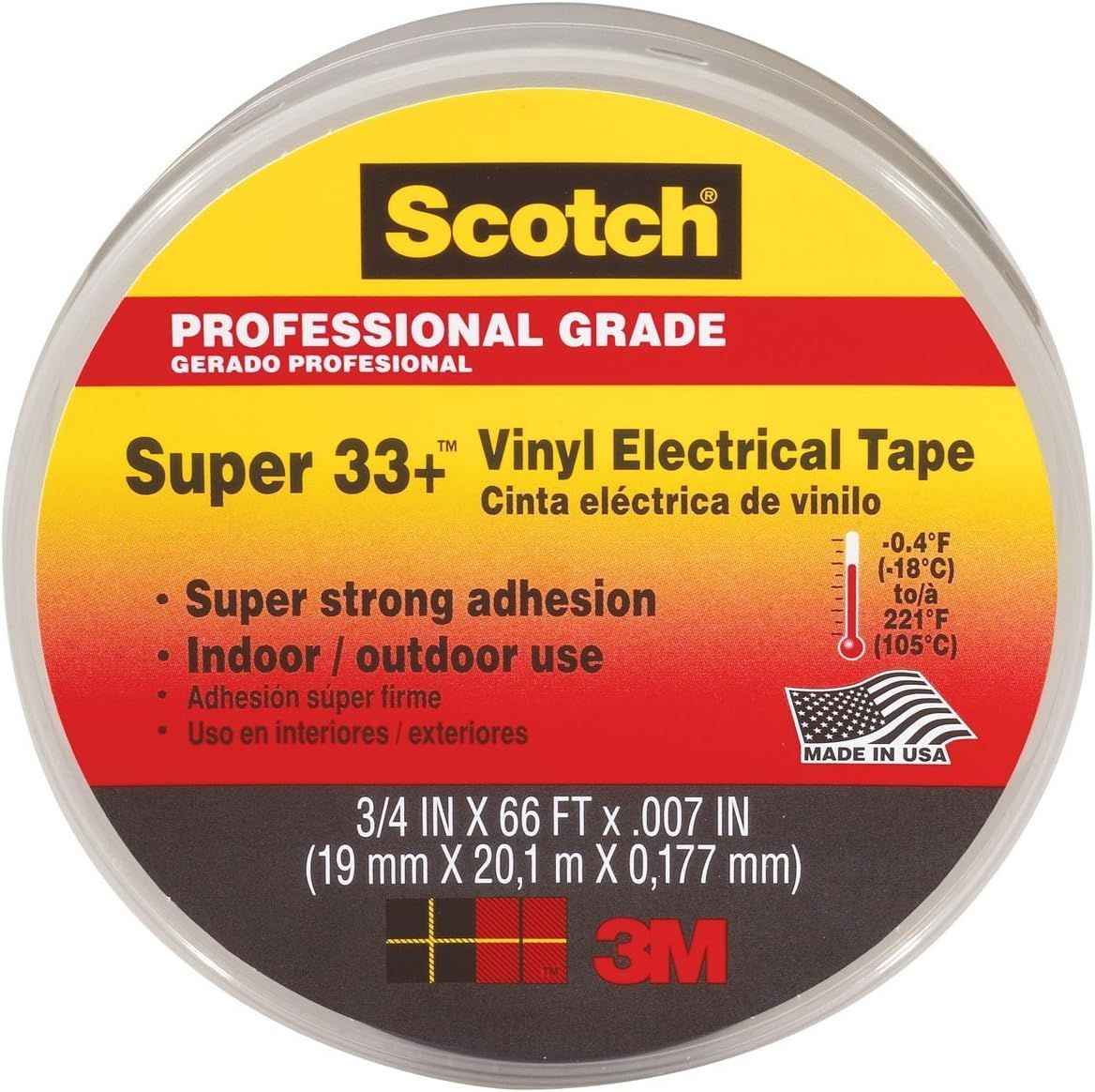 3M SCOTCH SUPER 33+ VINLY ELECTRICAL TAPE