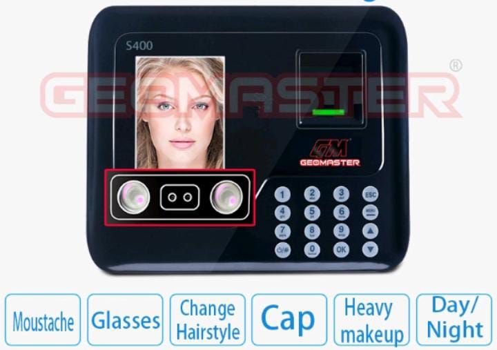 Geomaster S400 biometric face detection and fingerprint attendance