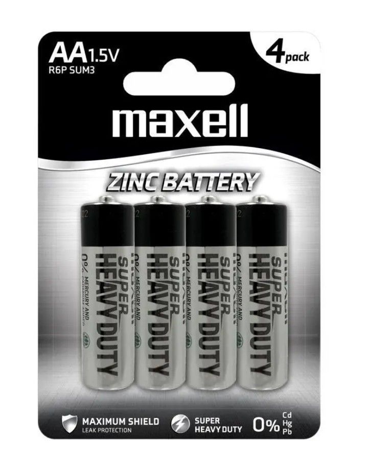 Maxell Super Heavy Duty AA (4pcs card pack) R06(SP)4B
