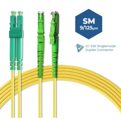 LC/APC-E2K/APC SINGLEMODE DUPLEX FIBER OPTIC PATCH CABLE 3M 5M 10M 15M