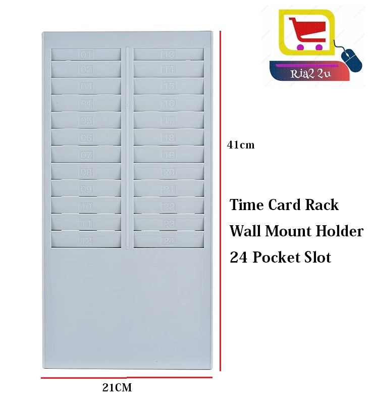 PUNCH CARD HOLDER / PUNCH CARD RACK / TIME RECORDER RACK 24 SLOT