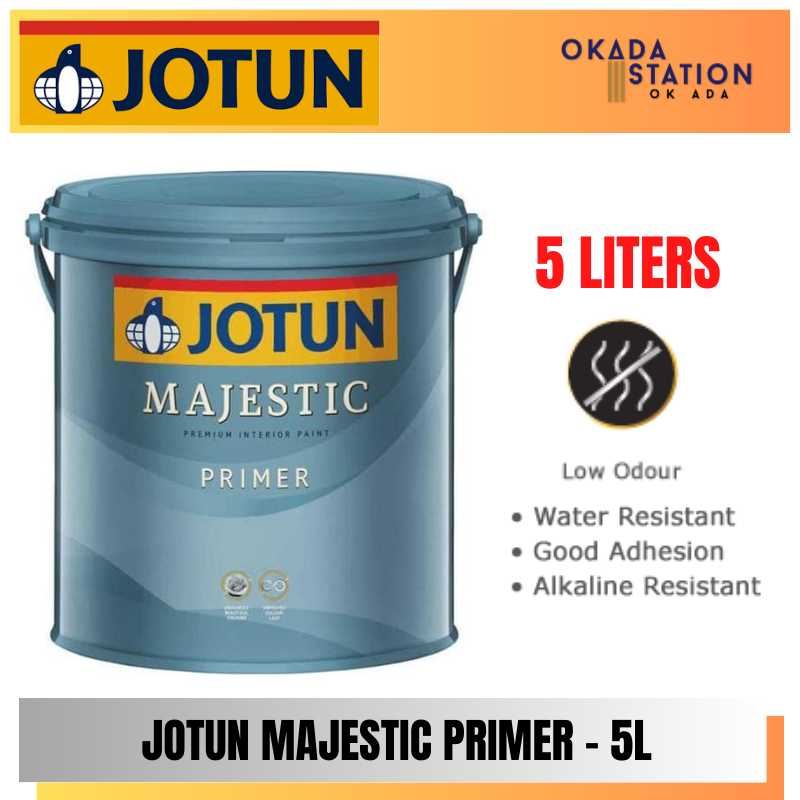 Jotun Paint / 5L / 5 LITER / Interior Paint / Majestic Primer / Waterbased Primer / Cat Primer / Cat