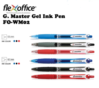 Fle office G.master Gel Pen 021 (0.5mm /0.7mm ) 12pcs & 6pcs Gel021 Blue 0.7 12pc PEN-021G-5BL-KK