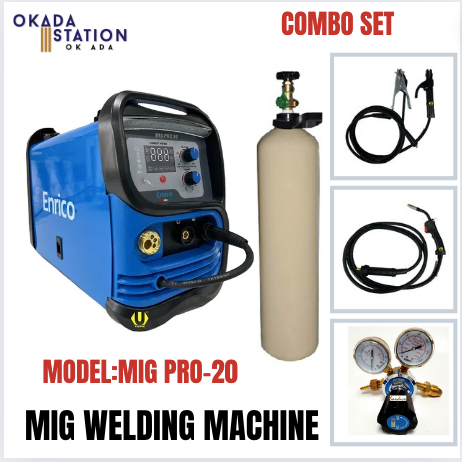ENRICO / WELDING MACHINE / MIGPRO-20 / COMBO SET / MIG Automatic Digital Synergy Welding Machine / Gas & Gasless / 1KG & 5KG / MIG Welding