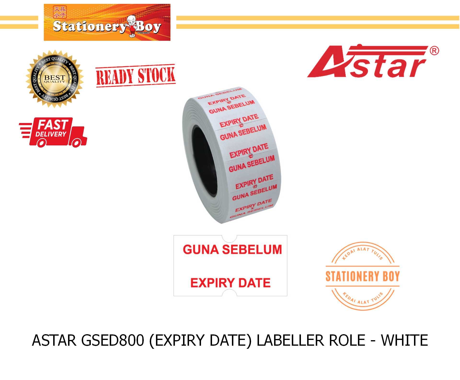 ASTAR Price Labeller Roller / Tanda Harga - GSED800 (Expiry Date), PLRM800-W (RM)