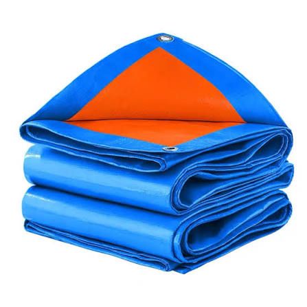 PE Tarpaulin High Quality Waterproof Canvas (Blue Orange Color) 8ft/15ft/20ft/30ft