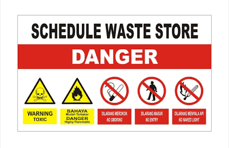 Schedule Waste Sticker (15cm W x 21cm H)