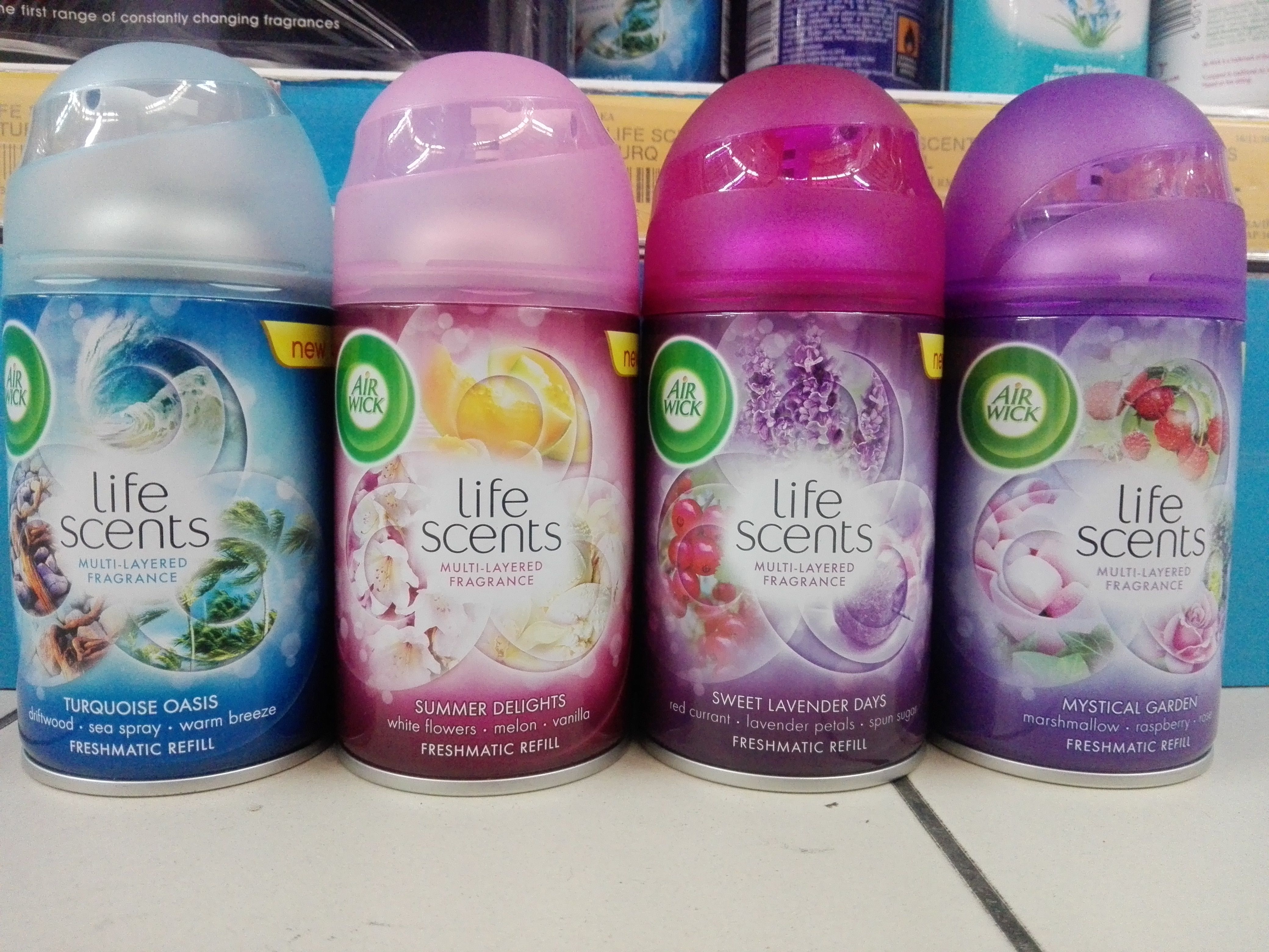 Air wick Life Scents Refill Automatic Spray- Summer Delight / Sweet Lavender Days / Mystical Garden / Turquoise Oasis