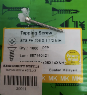 6x1 1/2" Self Tapping Screws Wood Chipboard Screw