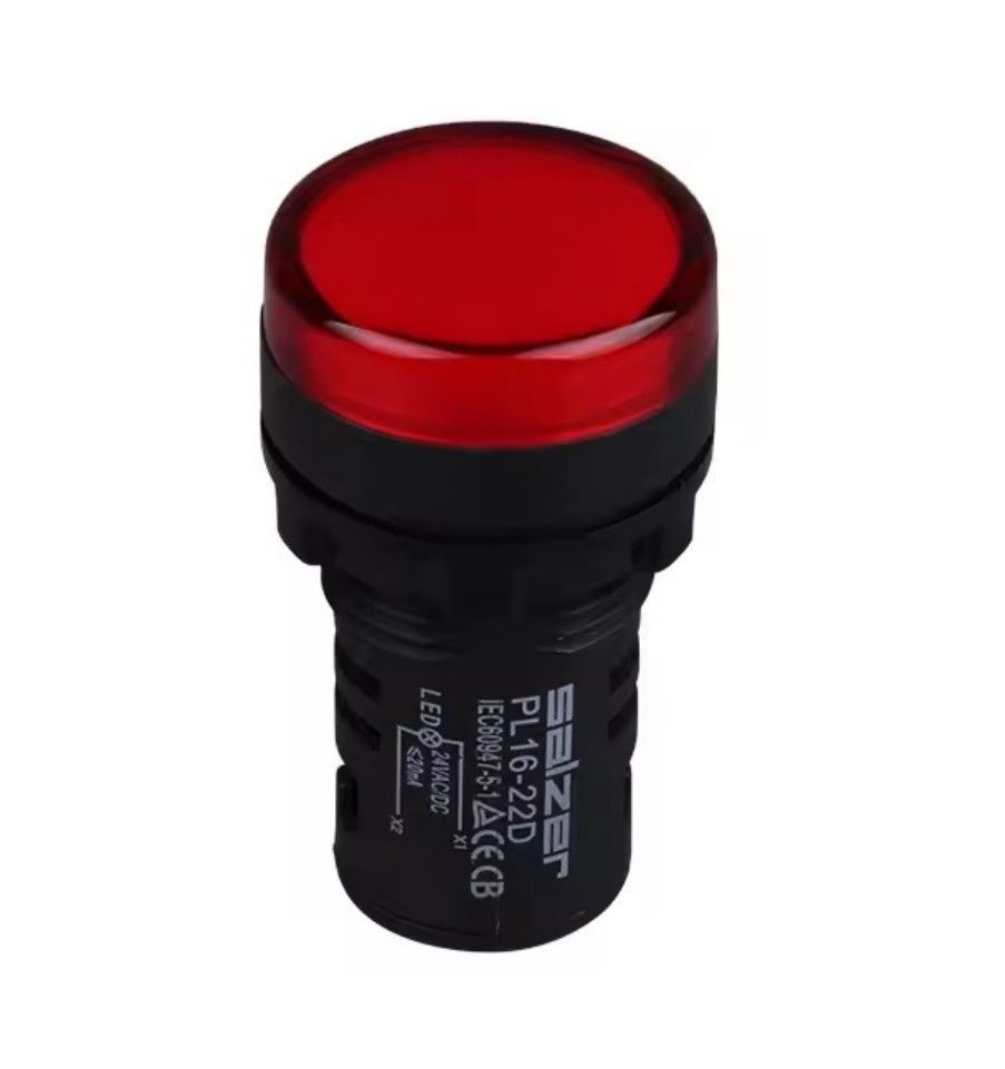 SALZER LED PILOT LIGHT 22MM AC240V RED